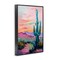 Stupell Industries Looming Cactus Pastel Sky Framed Giclee Wall Art Design by Petal Prints Design